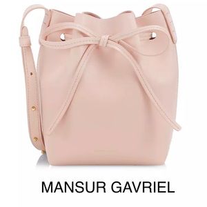 👛Mansur Gavriel Mini Leather Bucket Bag